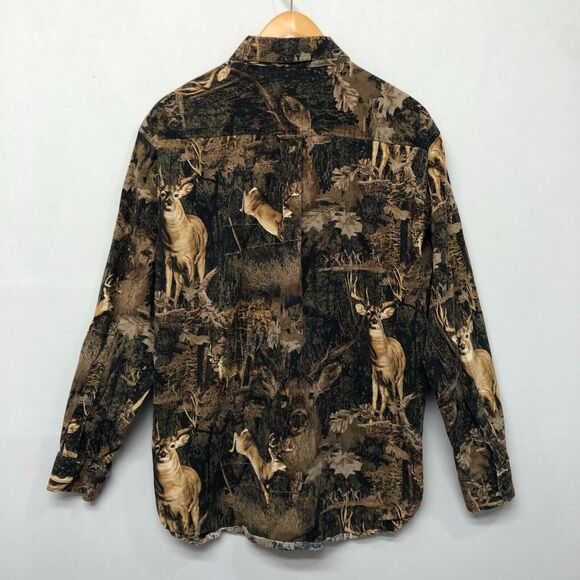 Red Head Men Long Sleeve Camo Camouflage Button Shirt Top Size Large B324 -5 - Picture 12 of 14